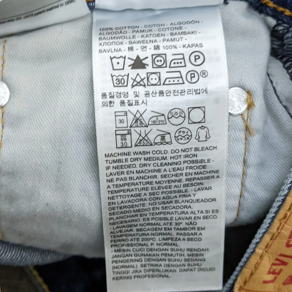Men's Levi Strauss Straight Leg Denim Jeans